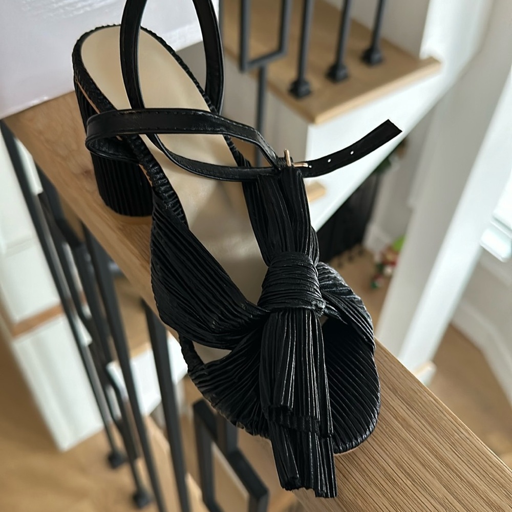 Never worn black sandals